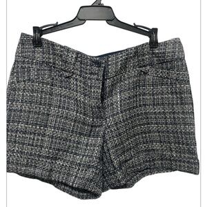 The Limited Blue and White Tweed Shorts